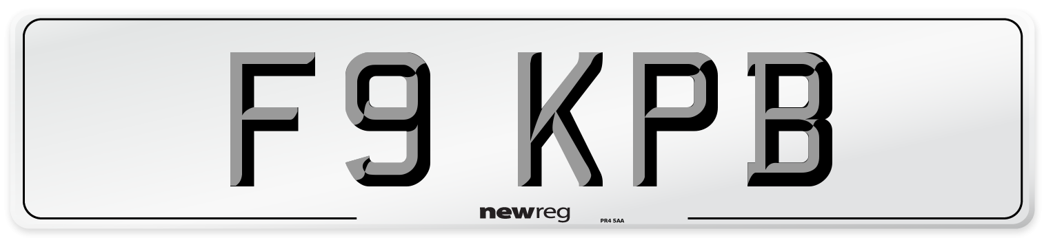 F9 KPB Number Plate from New Reg